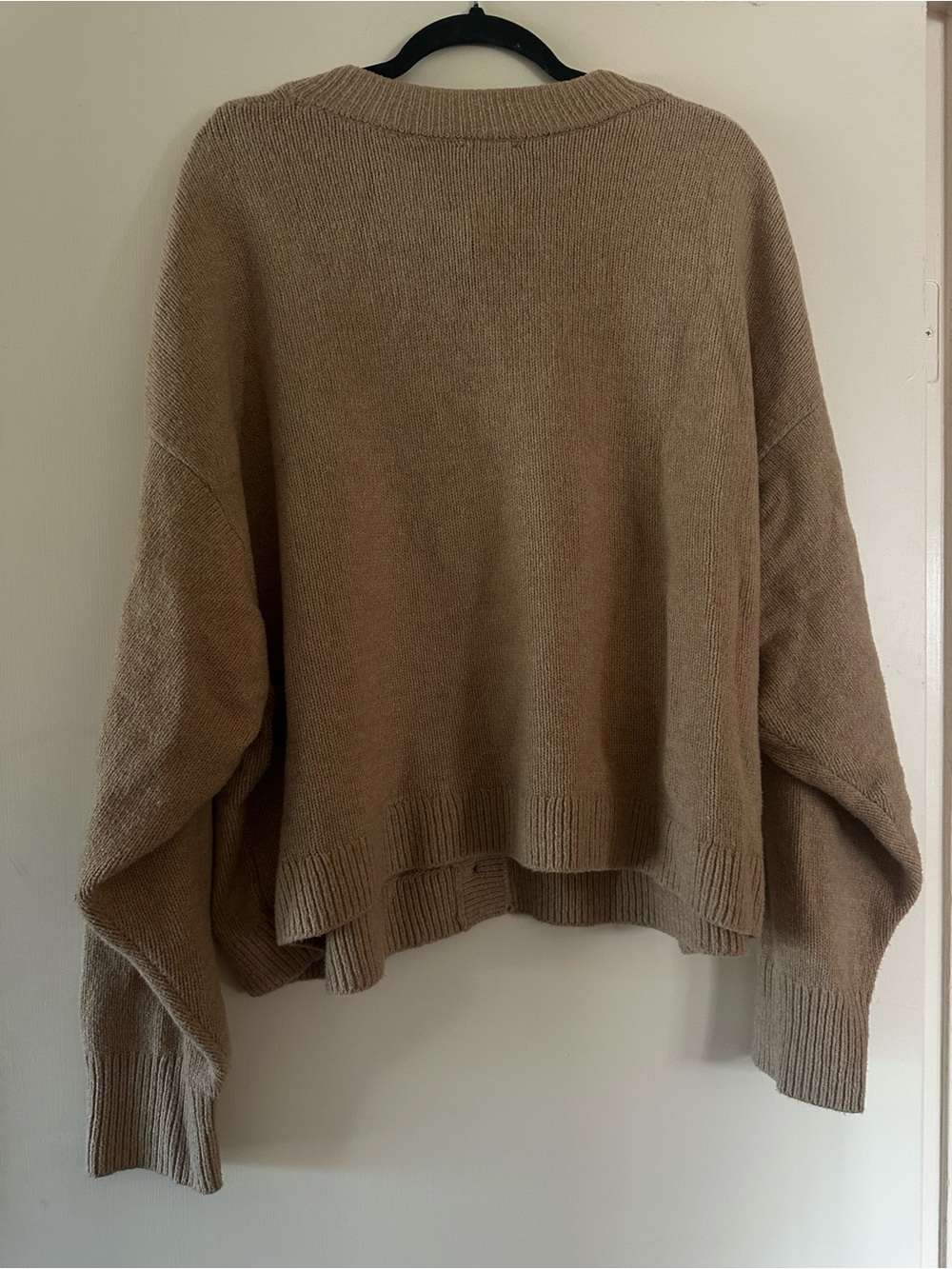 GAP Neutral Brown Crewneck Button-Front Cardigan - Picture 2 of 3